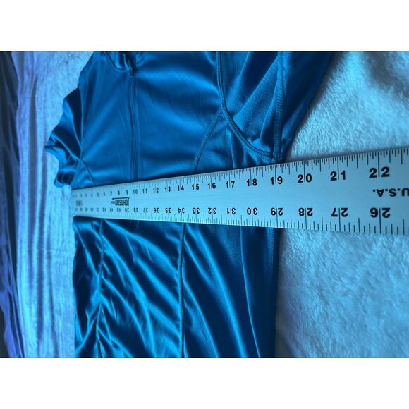 Canari Womens Blue 1/4 Zip Cycling Jersey Large Short Sleeve Back Pockets Biker - Picture 8 of 10